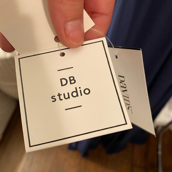 Brand new David’s Bridal Formal Dress Size 12 color Navy - Picture 9 of 11